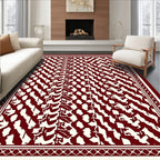 Bold Abstract Chevron Geometric Pattern Rug