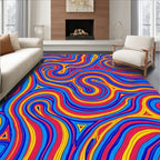 Swirling Triangles Vibrant Flow Rug