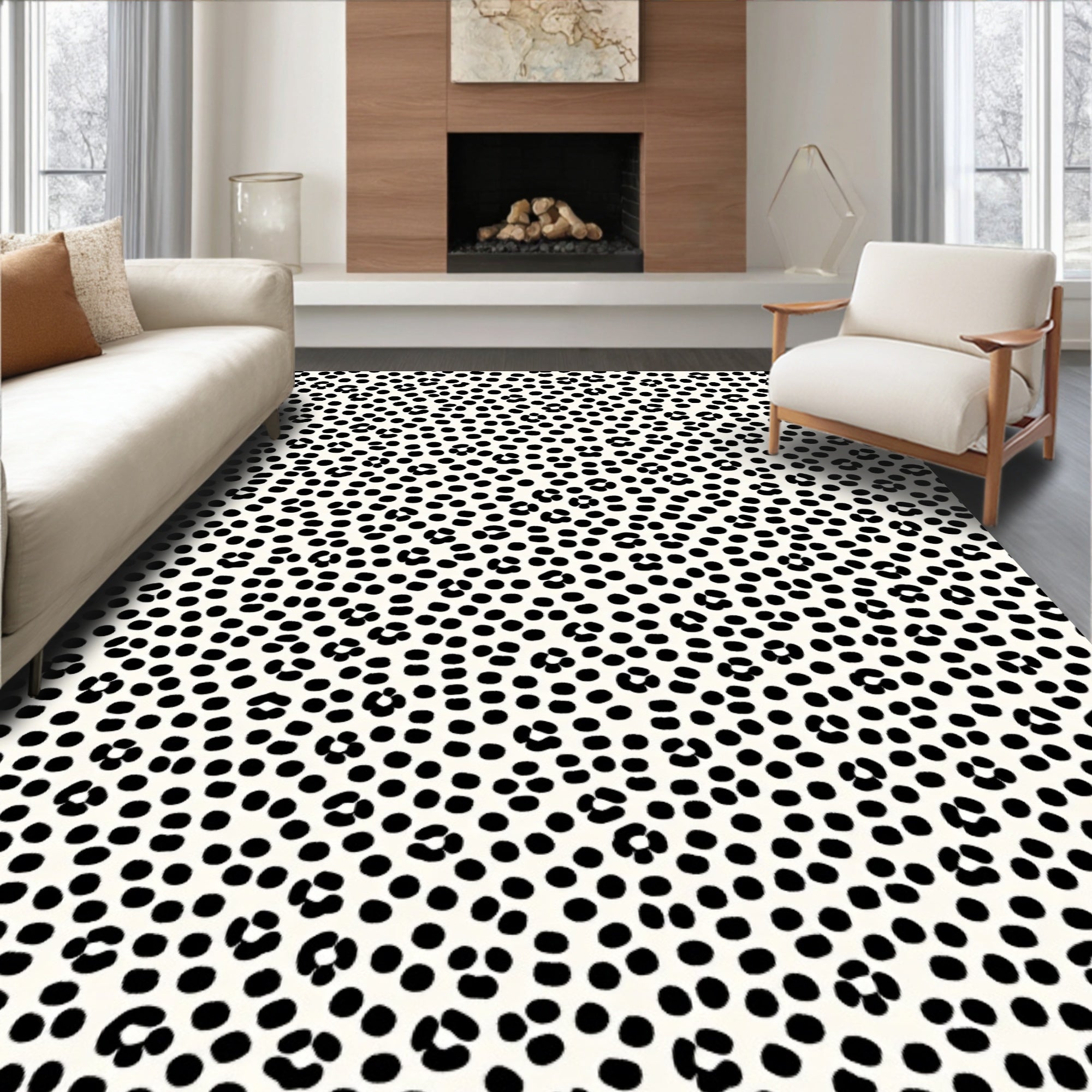 Wild Cat Spots Pattern Rug