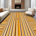Striped Geometric Optical Illusion Rug