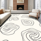 Abstract Swirl Contour Pattern Rug