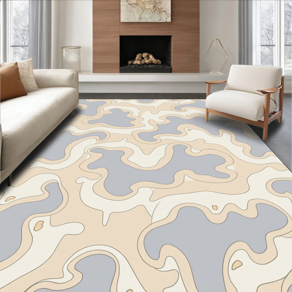 Soft Flowing Abstract Pattern Rug