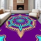 Radiant Starburst Mandala Pattern Rug