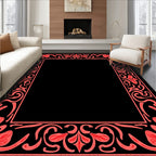 Coral Floral Swirl Pattern Rug