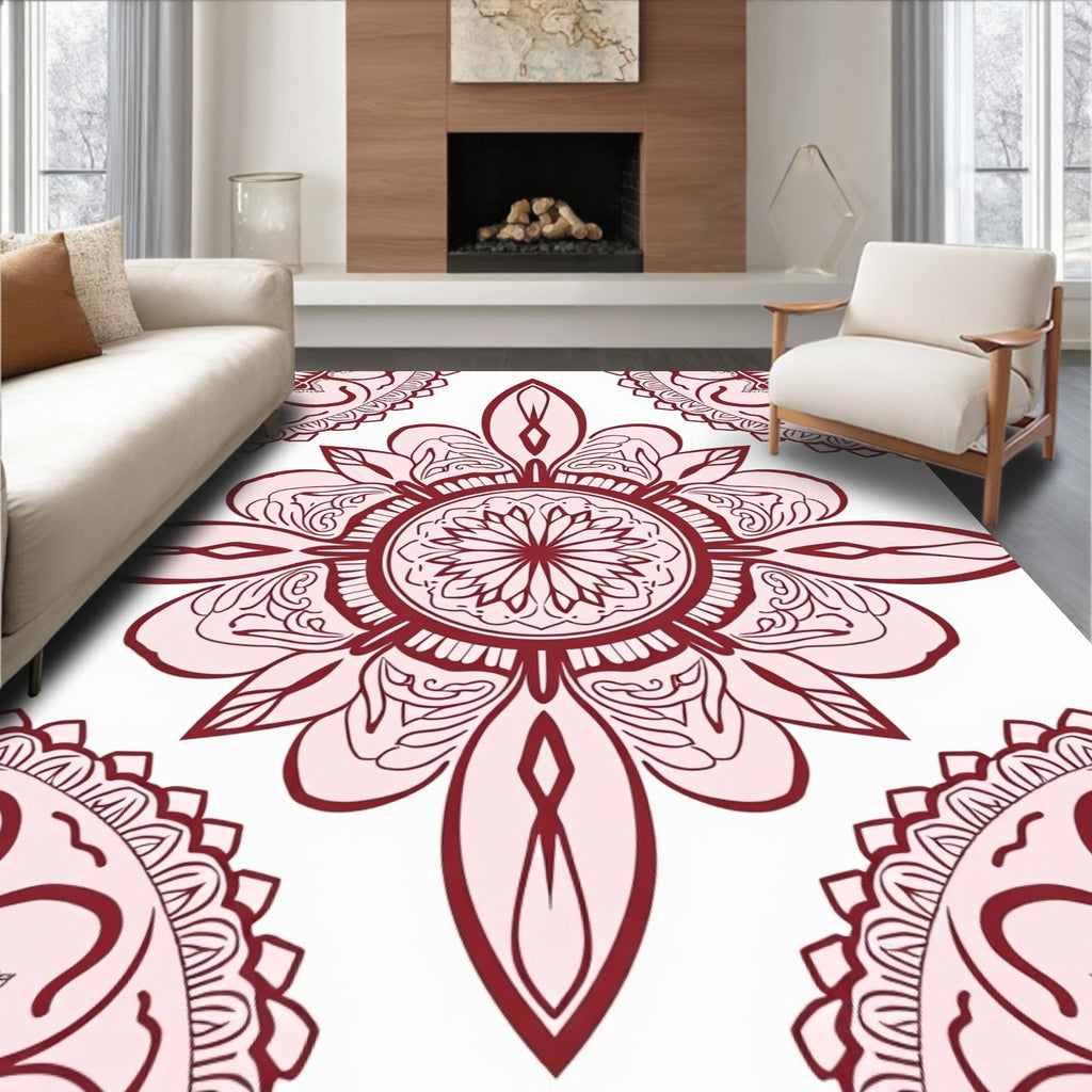 Floral Mandala Design Rug