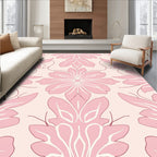 Pink Floral Pattern Rug