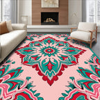 Intricate Floral Medallion Pattern Rug