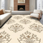 Elegant Floral Damask Pattern Rug
