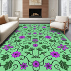 Sweet Lavender Floral Vine Arrangement Rug