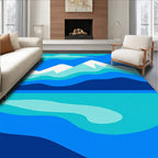 Abstract Mountain and Water Landscape Rug