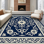 Classic Floral Scrollwork Pattern Rug