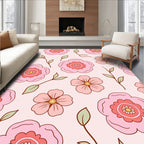 Groovy Floral Print Rug