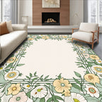 Floral Garden Border Design Rug