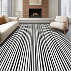 Bold Vertical Stripe Graphic Art Rug