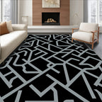 Modern Intersecting Lines Pattern Rug
