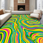 Vibrant Swirl Abstract Pattern Rug