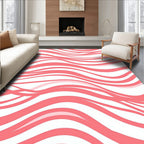 Coral Swirl Abstract Pattern Rug