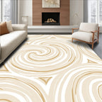 Abstract Swirls Triangles Design Rug