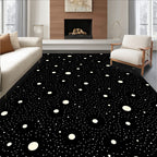 Abstract Starry Night Circles Rug