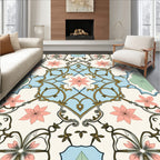 Elegant Floral Medallion Pattern Rug