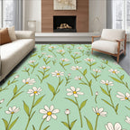 Retro Daisy Field Pattern Rug
