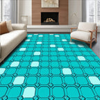 Geometric Grid Pattern Rug