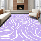 Abstract Swirls Lavender Pattern Rug