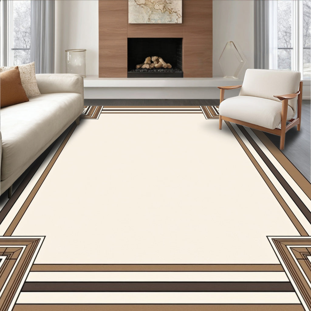 Geometric Deco Corner Abstract Rug