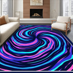 Vibrant Swirl Abstract Pattern Rug