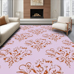 Ornate Flourish Damask Pattern Rug