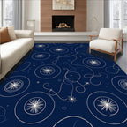 Cosmic Whimsical Starbursts And Swirls Rug