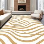 Golden Waves Organic Pattern Rug