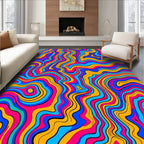 Vibrant Swirl Psychedelic Pattern Rug