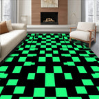 Grids Lines Retro Pattern Rug