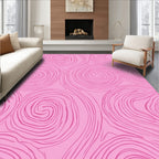 Pink Swirl Pattern Design Rug