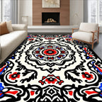 Bold Floral Mandala Pattern Rug
