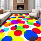 Colorful Circles Overlay Pattern Rug