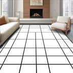 Abstract Geometric Square Pattern Rug