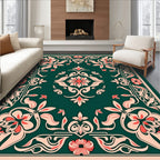 Floral Motif With Intricate Swirls Design Rug
