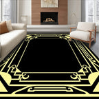 Geometric Art Deco Style Frame Pattern Rug