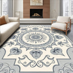 Intricate Floral Mandala Inspired Design Rug