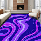 Vivid Purple Swirl Pattern Rug