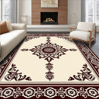 Elegant Floral Medallion Mandala Pattern Rug