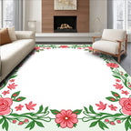 Floral Garland with Rose Accents Rug