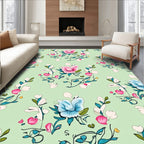Pastel Floral Branch Pattern Rug