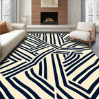 Bold Intersecting Lines Abstract Rug
