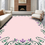 Floral Scrollwork Vintage Inspired Design Rug
