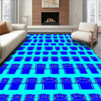 Blue Archway Stripe Pattern Rug
