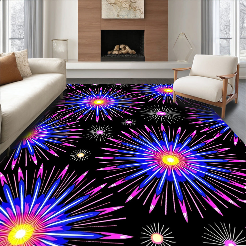 Explosive Flower Pattern Design Rug
