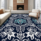 Modern Floral Outline Pattern Rug